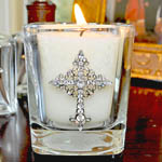 Hyssop Jeweled Cross Candle