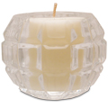 Cut Glass Votive Holder w/ 4 pk Votives