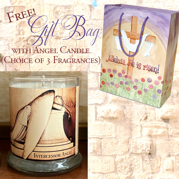 FREE "ALLELUIA" GIFT BAG WITH INTERCESSOR ANGEL CANDLE