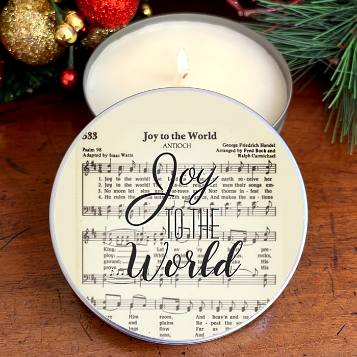 "MUSIC-JOY to the WORLD" CANDLE TIN - ORANGE SPICE