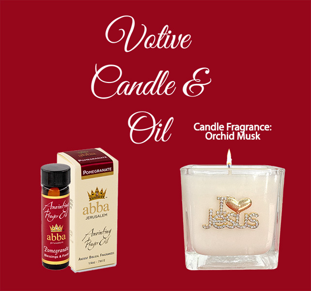 "GOLD" I LOVE JESUS VOTIVE CANDLE WITH 1/4 oz Oil - FINAL SALE