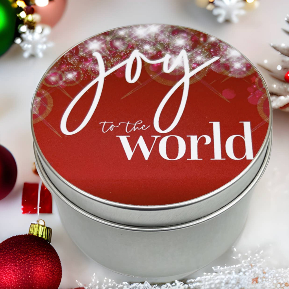 JOY TO THE WORLD CANDLE TIN - FRANKINCENSE - 8 OZ