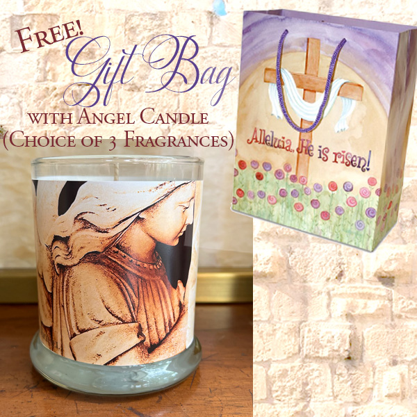 FREE "ALLELUIA" GIFT BAG WITH ARCHANGEL CANDLE