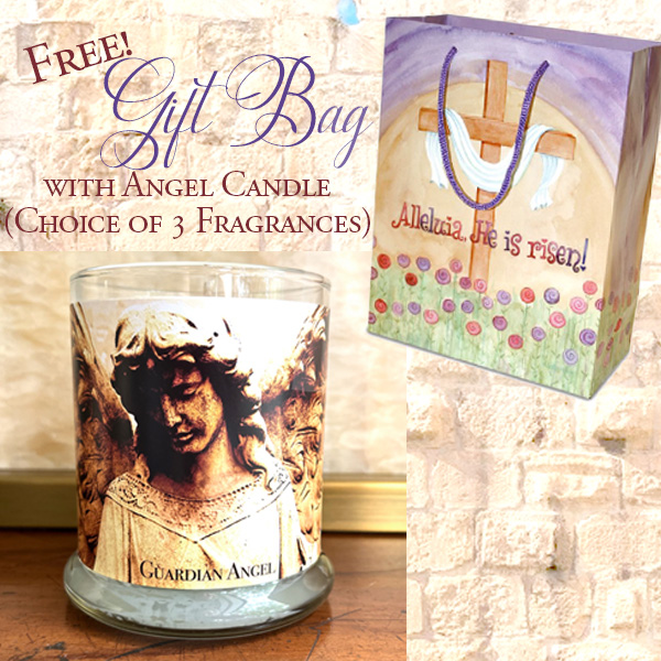 FREE "ALLELUIA" GIFT BAG WITH GUARDIAN ANGEL CANDLE