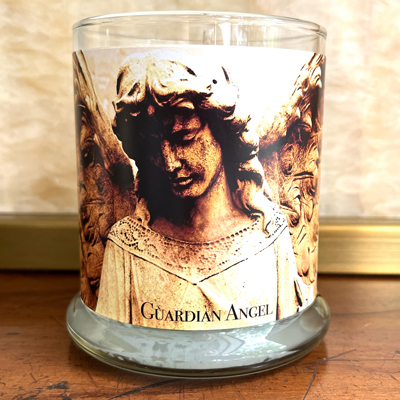 WILL SHIP 9/21 -GUARDIAN ANGEL CANDLE IN DIVINE MERCY