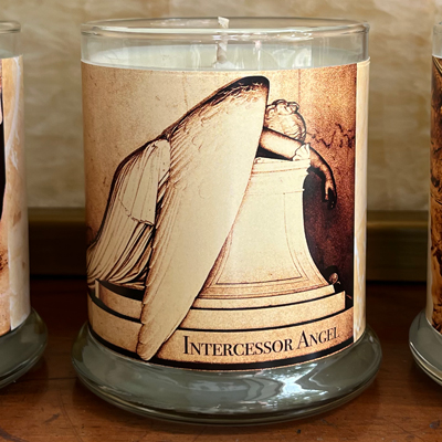WILL SHIP 9/21 -INTERCESSOR ANGEL CANDLE  IN DIVINE MERCY