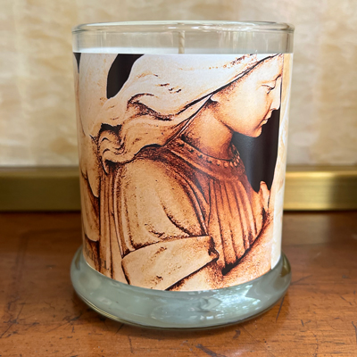 WILL SHIP 9/21 -ARCHANGEL MICHAEL-WARRIOR ANGEL CANDLE IN DIVINE MERCY