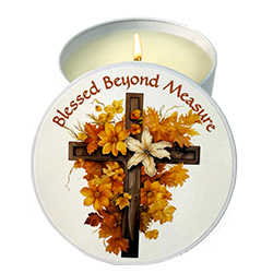 "BLESSED BEYOND MEASURE" CANDLE TIN - PUMPKINILLA