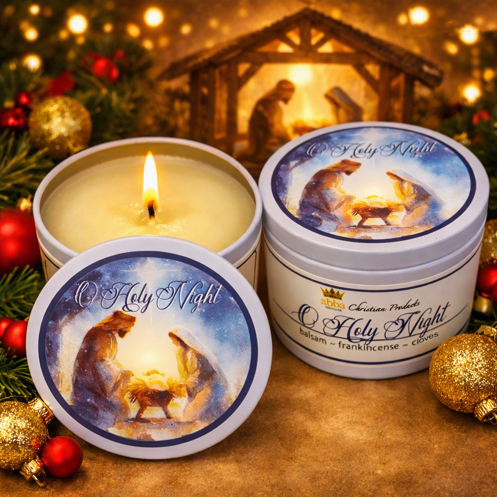 "O HOLY NIGHT" CANDLE TIN 8 OZ