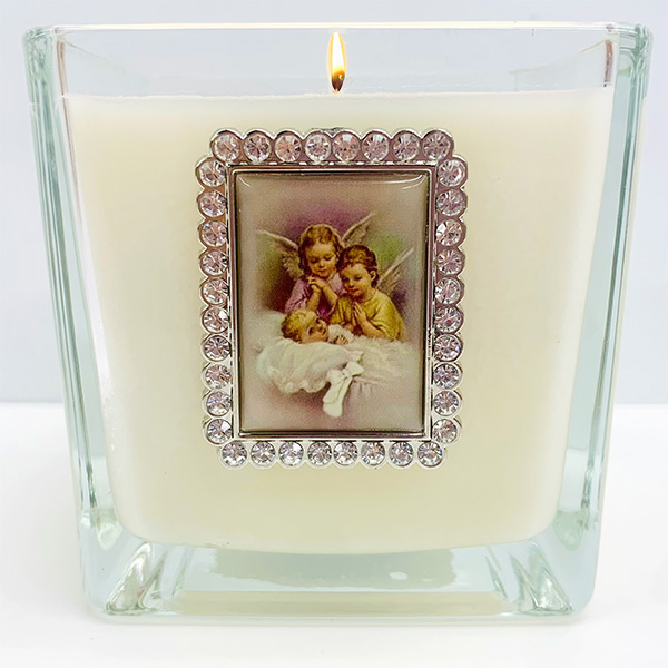 FRANKINCENSE & MYRRH DEDICATION/CHRISTENING ANGEL CANDLE