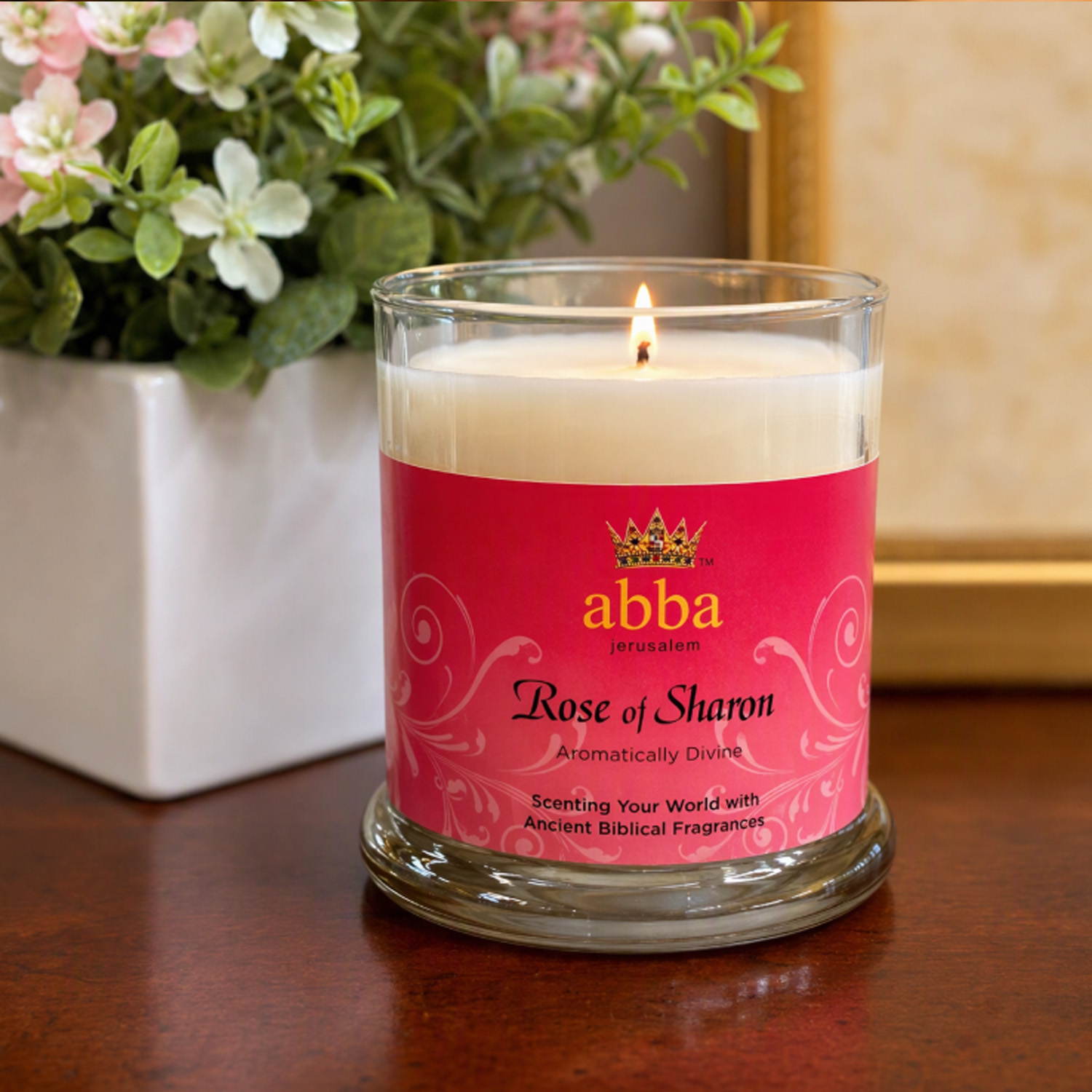 ROSE GLASS CANDLE
