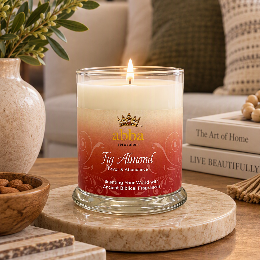 FIG ALMOND GLASS CANDLE