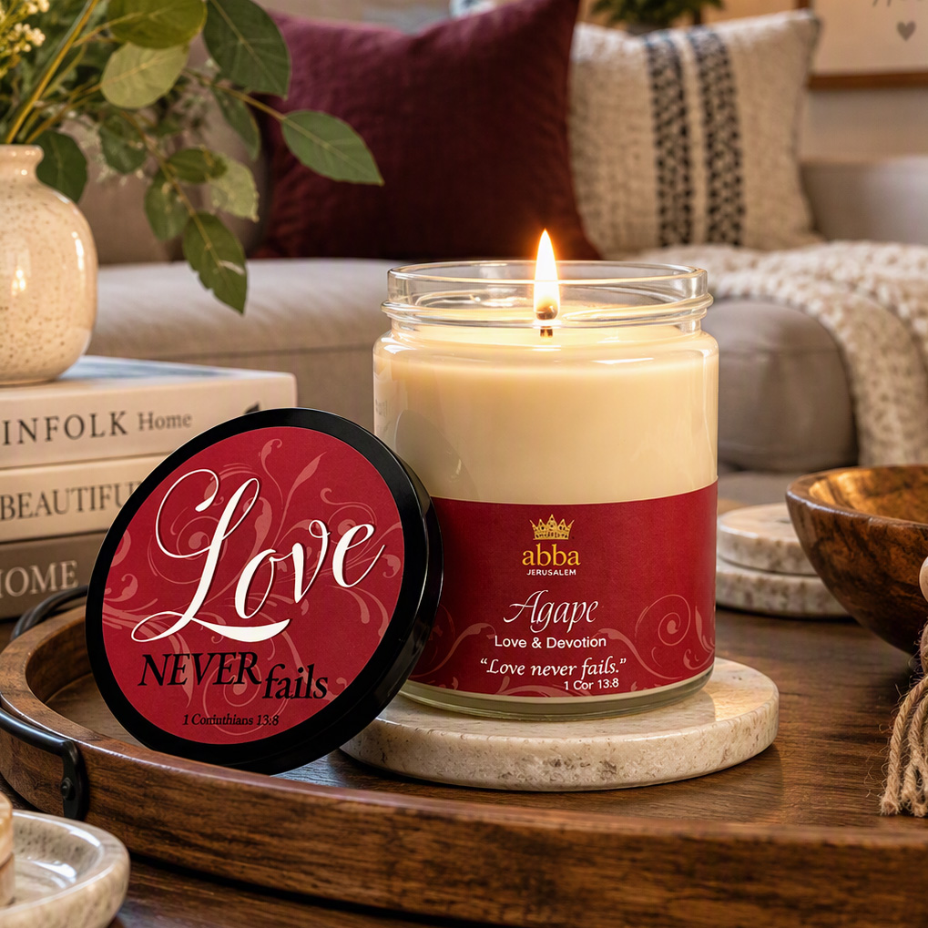 AGAPE SCRIPTURE JAR CANDLE