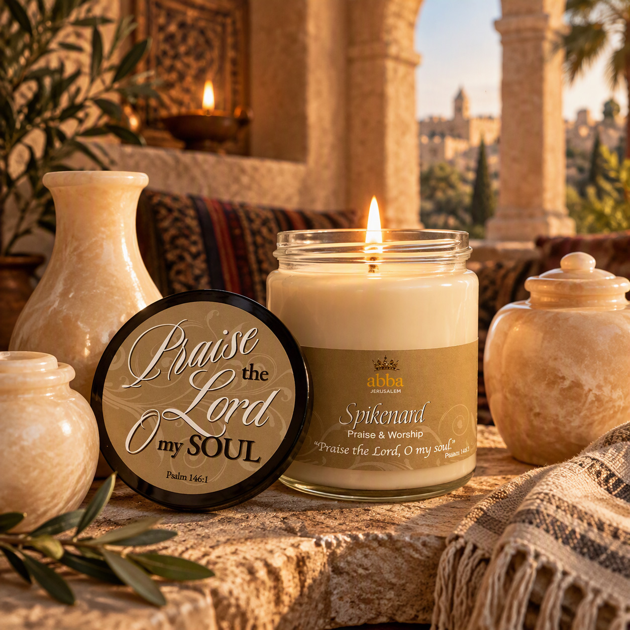 SPIKENARD SCRIPTURE JAR CANDLE