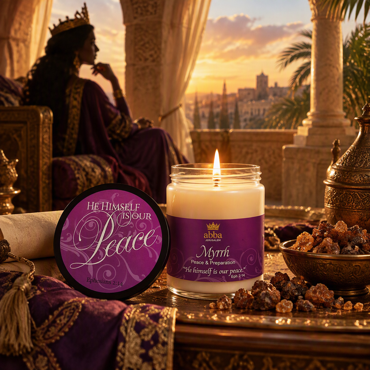 MYRRH SCRIPTURE JAR CANDLE