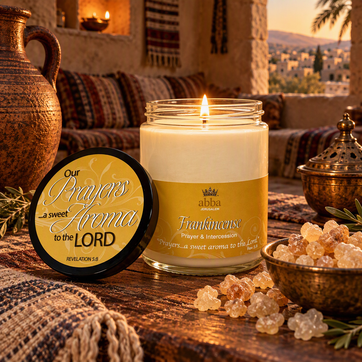 FRANKINCENSE SCRIPTURE JAR CANDLE